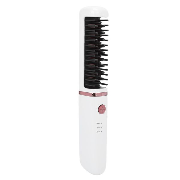 Hair Straightener Brush, Cordless Electric Hair Straightener Portable Lightweight Recharable for Travel