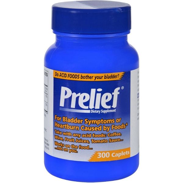 Prelief Acid Reducer 95% Heartburn Dietary Supplement Caplets 300 ct Pack of 3