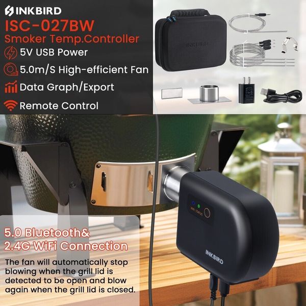 INKBIRD Cooking Thermometer Barbecue Smokers Controller Big Green Egg/Kamado Joe