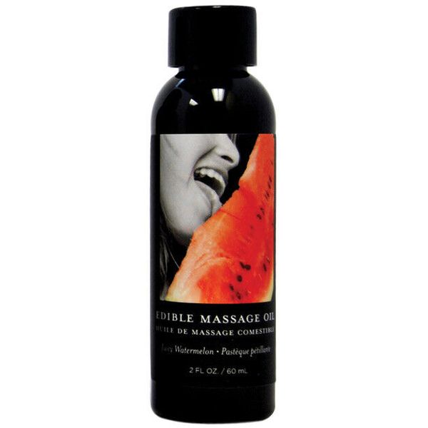 Edible Massage Oil Juicy Watermelon Flavored 2 oz by Earthly Body