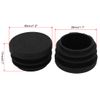 sourcingmap 28mm Black Plastic Blanking End Caps Tube Insert Cover Bung 4 Pcs