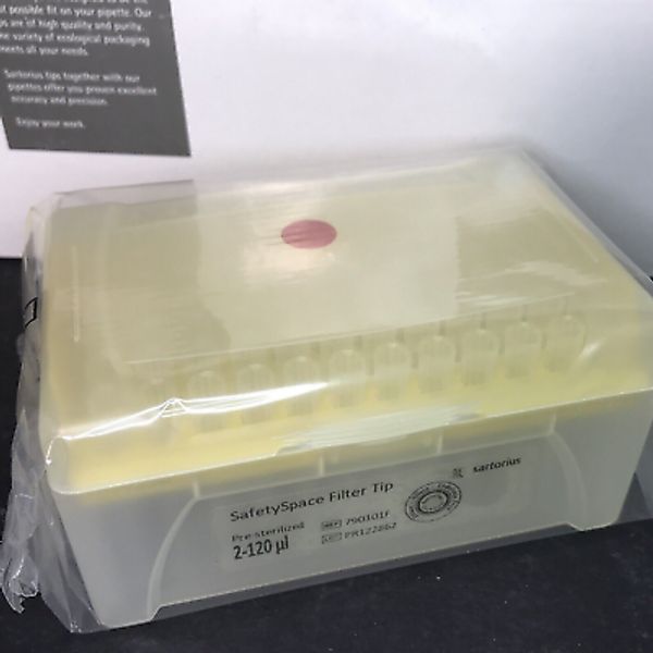 Sartorius Pipette Tips 120 ul SafetySpace 9 Racks with 96 Tips Each