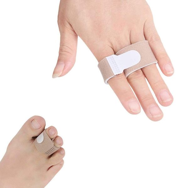 PEDIMEND Hammer Toe Straightener Splints | Toe Separator Splint Wraps | Broken Toe Bandages | for Trigger Fingers | Cushioned Bandages for Hammer Toe | Unisex | Foot Care (2PCS)