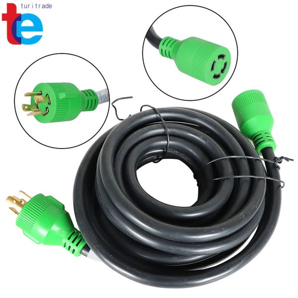 Generator Extension Cord 25 Ft 4 Prong Power Cable 10 4 30 Amp Adapter Plug