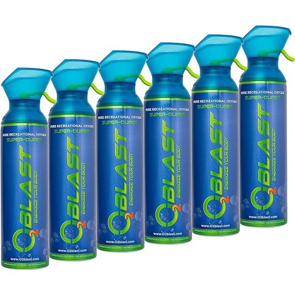 O2 Blast 99.7% Pure Oxygen, 10 Liter Portable Can with Custom Breathing Mask, Increase Stamina & Reduce Recovery Time, Ideal for High Altitude & Sports Recovery (6)