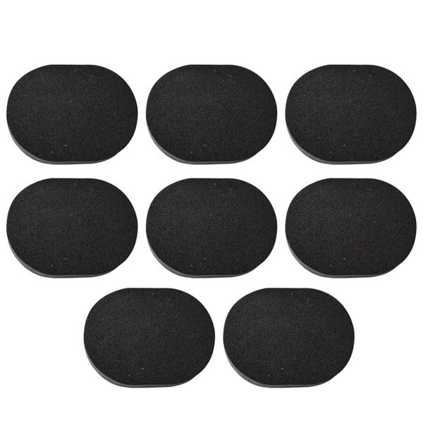 Lurrose Microfiber Sponge 8pcs Facial Cleansing Sponges Reusable Makeup Remover Pads Soft Face Pads Exfoliating Loofah Facial Scrub Wash Pads for Cosmetic Face Cleaning Black Powder Sponge