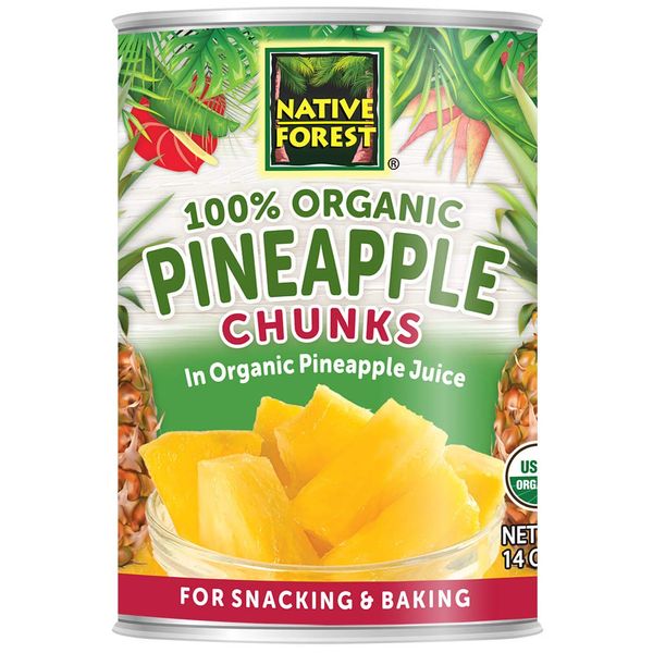 Native Forest Organic Pineapple Chunks, 14 Ounce Cans (Pack of 6)