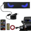 SUNPIE 15"x4" Programmable LED Car Sign – Flexible Scrolling Display with Devil Eyes, Custom Text & Animation, Smartphone App Control, Waterproof Soft Screen for Windows