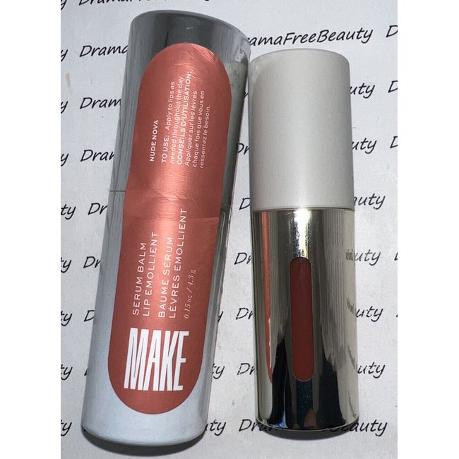 BNIB MAKE Beauty Serum Balm Hydrating Lip Emollient Treatment Gloss ~NUDE NOVA~