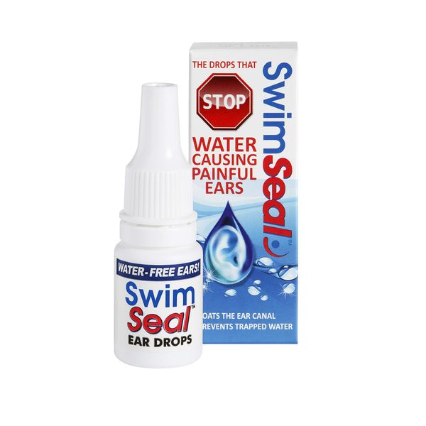 SwimSeal All Natural Protective & Ear Drying Drops for Daily Use Rather Than Alcohol Drops or Earplugs. Avoids Earache from Swimming, Scuba, Diving, Surfing & Triathlons for All Ages