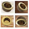 Universal Hardware Finger Pulls Handle Recessed Edge Flush Fitting Pocket Insert Wardrobe Sliding Doors 30mm (Polished Brass)