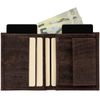 Simaru Compact Vegan Wallet with Flap, brown