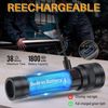 900 Lumen USB Rechargeable LED Flashlight Light Tactical Zoom Super Bright Torch