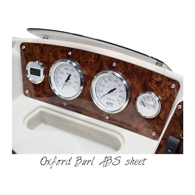 Boat Dash Panel Blanks, Oxford Burl Boat Instrument Panel Blanks / 24 x 48 x 3/16”