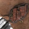 Leather Multitools Carry Flashlight Holder Pen Belt Holster Organizer-Clea