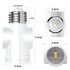 Aiwode E26 Base 1 Light Dual Socket E26 Socket + 2 Outlet E26 Conversion Adapter Conversion Socket Easy Installation, White 1 Pack
