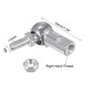 sourcing map CS10 Angle Ball Joint, M6x1.0 Right-Hand Thread, Self-lubricating Carbon Steel Ball Socket End Fitting, 5pcs