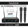 Boytone BT-46UM, UHF Wireless Dual HandHeld Microphone System / Digital Display