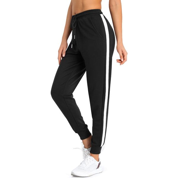 BENNIES Jogginghose Damen Lang Sporthose Frauen Damenhose mit Gummizug Warme Freizeithose Relaxhose Trainingshose Sportbekleidung Yoga Hose Sweatpants für Sport Freizeit Schwarz M