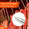 Alele Heavy Duty S-Hooks 10" Stainless Steel Meat Hooks for Butchering，4 Pack (10inch 8mm 4p)
