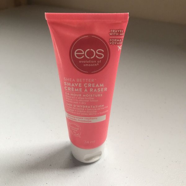 Eos Evolution of Smooth Shave Cream Pomegranate Raspberry Travel Size 2.5oz 74mL