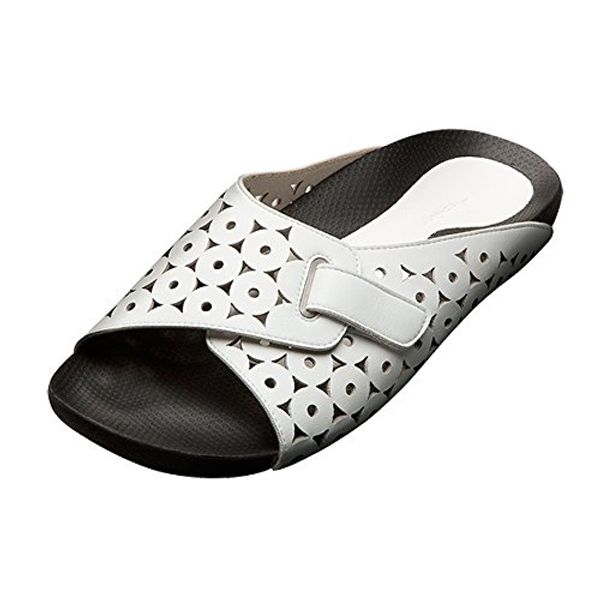 AKAISHI Official Collapsed Arch Support, Prevents Foot Trouble Such As Bunions and Plantar Fasciitis, Slippers, Promotes Blood Circulation, For Cold Feet, Unisex - white