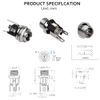 DIYhz 2.5mm DC Power Jack Socket, Panel Mount DC Power Jack Socket Female Panel Mounting Connector 10Pcs