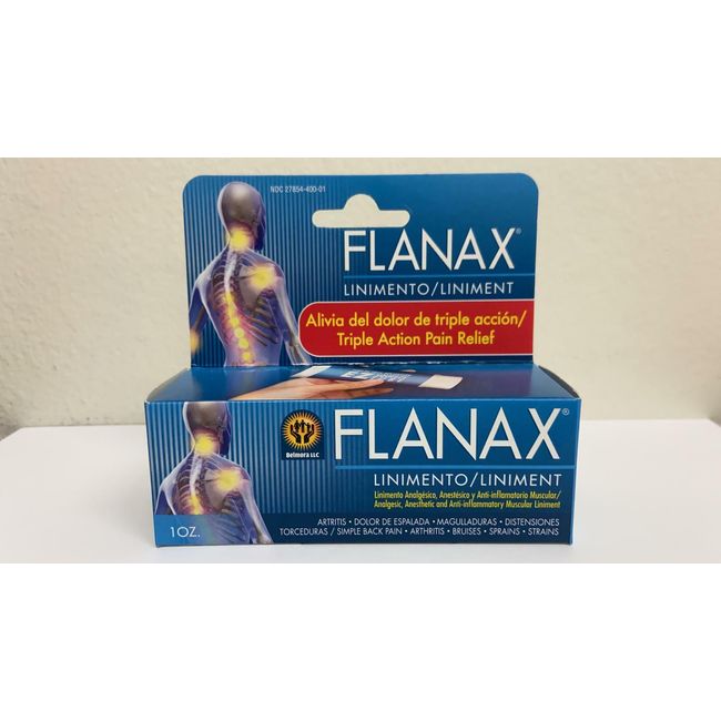 FLANAX Pain Relief Liniment - Arthritis, Pain, Sprains, 1 oz    Exp 07/25