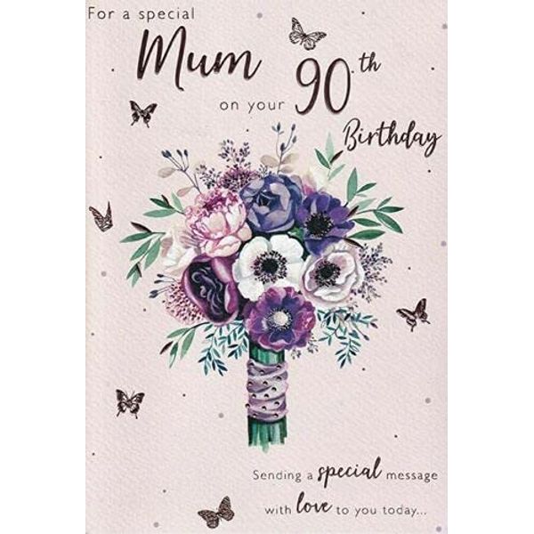 mum 90th Birthday, Birthday Card