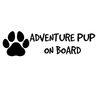 Adventure Pup On Board CAR VAN DECAL STICKER