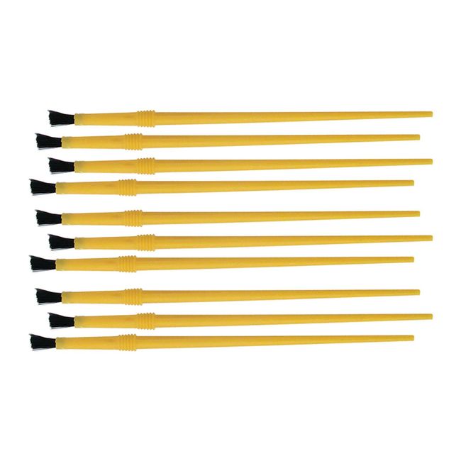 Disposable Nylon Finishing Brushes for Custom Rod Building - Standard Tip 1/4", Package of 10