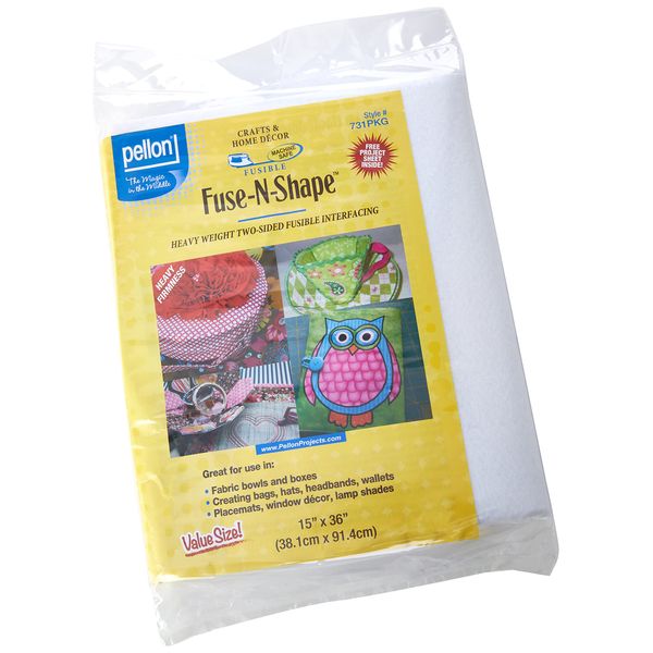 Pellon 731PKG Fuse-N-Shape Heavyweight - 15" x 1 Yard Package - White