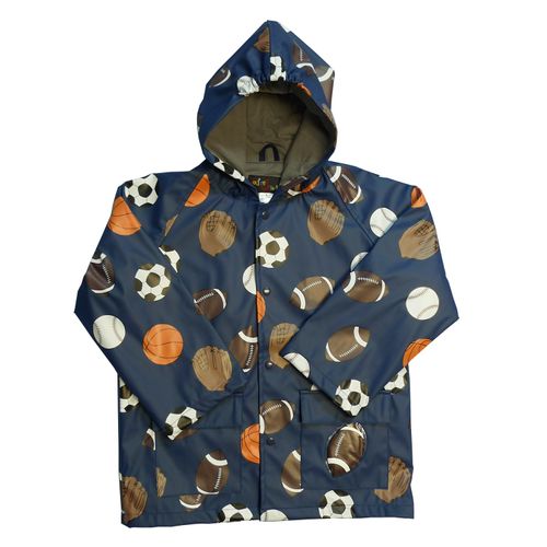 Foxfire for Kids Navy Sports Soccer Football Baseball Basketball Raincoat Size 1T