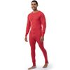 Indera Men's Cotton Rib Knit Union Suit, Red, Large Tall
