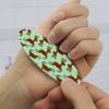 Prancing Reindeer Christmas Pattern Double-Sided Oval Nail File Emery Board Set 4 Pack