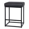 Black 24" Bar Stools 2pcs for Kitchen Counter Backless Modern Square Barstool