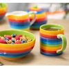 Purity Style Hand Painted Rainbow Stripe Classic Small Mug