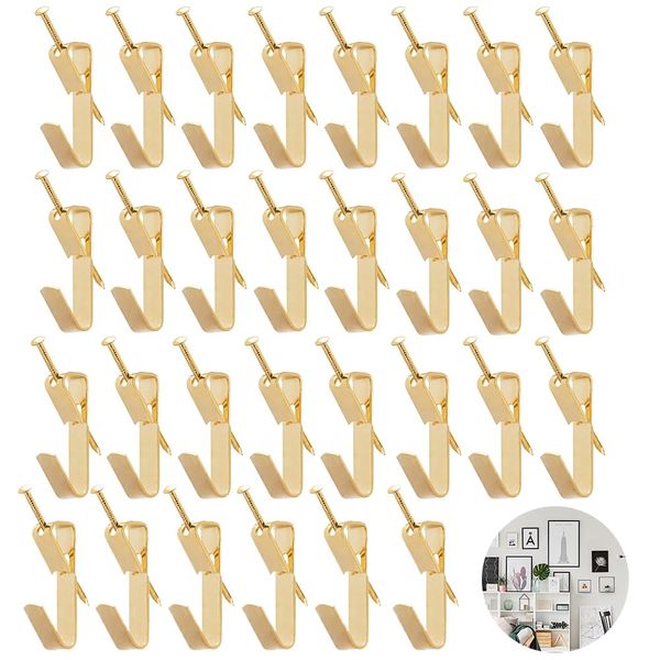 Set of 30 wall hooks for gypsum board wall hooks wall pins hooks gypsum board hooks picture hooks gypsum board painting hooks thumbtacks hooks wall pins discreet gypsum board hooks with string safety