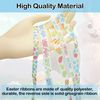 5PCs Decorative Easter Ribbons for Gift Wrapping, Happy Easter, Easter Egg Printed Ribbons, Home Decor Ribbon Rolls for Easter Decorations (5X Easter Ribbons)
