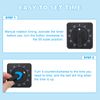 PATIKIL 60-Minute Visual Countdown Timer, 2 Pcs Mechanical Wind Up Timer for Home Kitchen Cooking Classroom Study Tool, White-Black