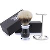 Shaving Kit - 2 Pc Shaving Kit - Silvertip Badger Shaving Brush - Stainless Steel Shaving Stand - Elegant Design Shaving Brush with Shaving Stand