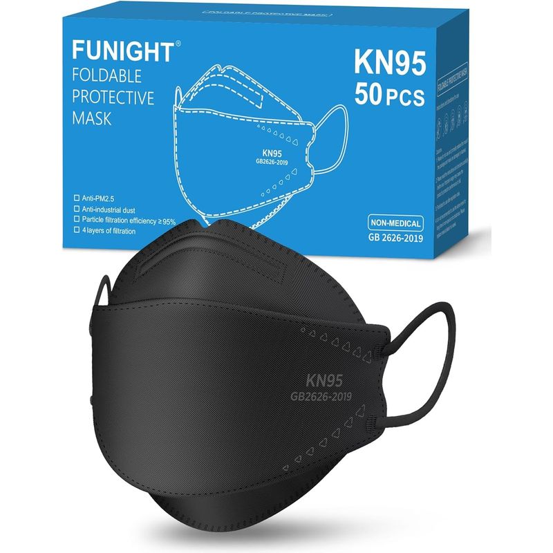 Funight KN95 Face Masks 50 Pack for Adults, Breathable and Comfortable ...