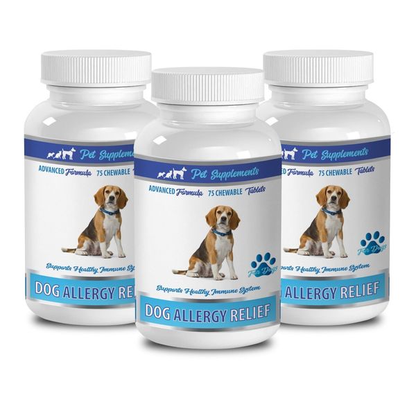 allergy dog treats - DOG ALLERGY RELIEF 3B- CHEWABLE - turmeric dog supplement