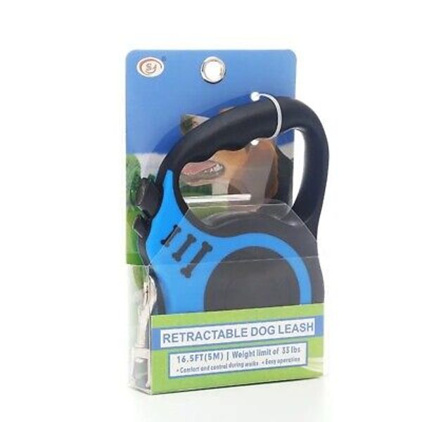 16.5 ft Automatic Retractable Dog Leash Pet Collar Automatic Walking Lead Free