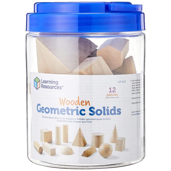 Learning Resources Wooden Geometric Solids (Set of 12)