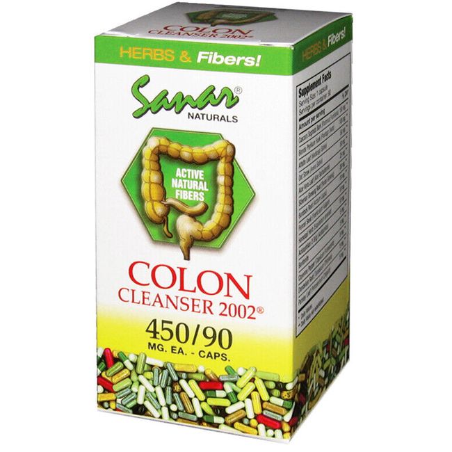 Sanar Naturals Colon Cleanser 2002 Herbs & Fiber 90 Capsules   Exp February 2026