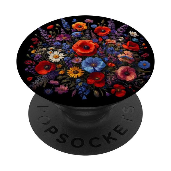 Enchanted Night Blooms Wildflowers PopSockets Standard PopGrip