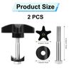 PEUTIER 2 Sets Rollator Walker Replacement Knobs, Rollator Walker Replacement Knobs Comfortable Replacement Knobs Drive Rollator Knob Universal Rollator Parts Knobs for Rollator (Black)