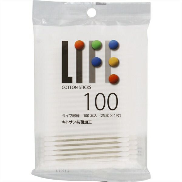 Set of 200 Life cotton buds (100 in a bag) Heiwa Medic cotton buds in a bag medical Life first aid kit medical clinic bag hospital nursing