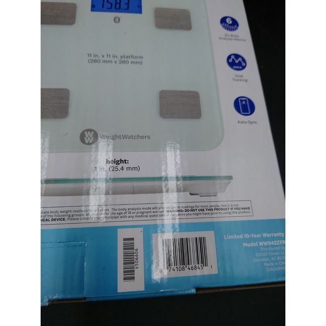 NEW)WW Bluetooth Body Weight Scale - Brand New. Connects to Weight